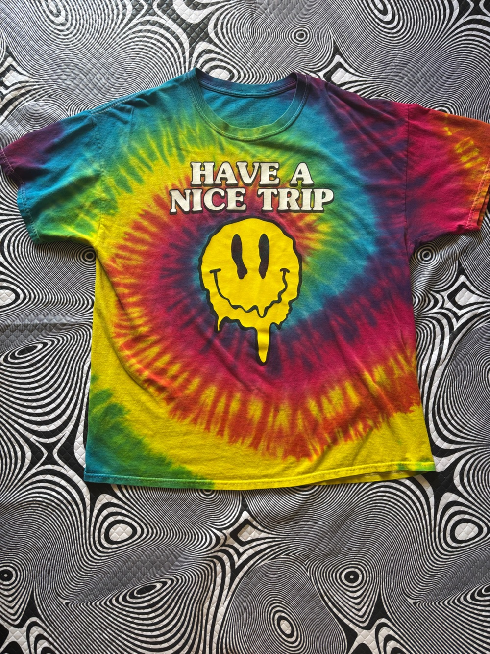 Tie-Dye "Have A Nice Trip" Graphic Tee
